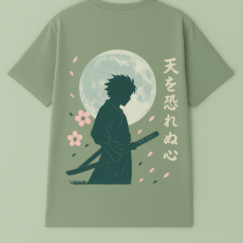Samurai Moon" Oversized Tee – Pulse PR Limited Edition